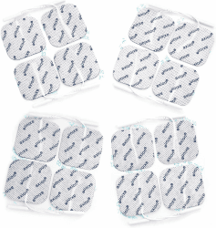 16 TENS-EMS Elektroden 4x4 cm - Wiederverwendbare Klebe-Elektroden-Pads für Elektrostimulatoren 🔌💪