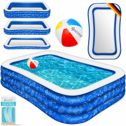 🌊🏊‍♂️ KESSER® Aufblasbarer Pool Familienpool für Kinder und Erwachsene 🏖️🌞