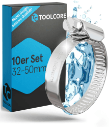 🛠️🔧 Schlauchschellen Edelstahl 32-50mm [Extra Stark] 10 Stück - Qualität W4