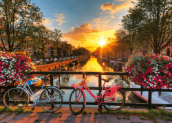 Ravensburger Puzzle 12000662 1000 Teile Fahrräder in Amsterdam 🚲🎨 - Farbenfrohes Puzzle für Erwachsene und Kinder