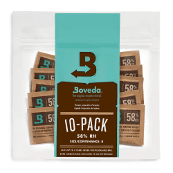Boveda zur Aufbewahrung von Kräutern 🌿 2-Wege-Feuchtigkeitsregulierung | Größe 8 | 30g Blüten | 10 Stück