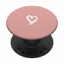 🌹 Weiß Herz Minimalistisch Rose PopSockets Klebender PopGrip 🌹