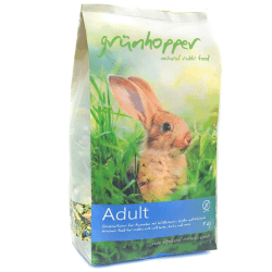 🐰🌿 Grünhopper Adult 5kg Strukturfutter Kaninchenfutter - Naturgesund & artenreich