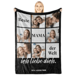 🎁 Personalisierte Muttertagsgeschenke Decke für Mama - 5 Größen verfügbar!