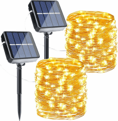 🌞🌲🎄 Joomer 2 Stück Solar Lichterkette Aussen - 12M 120 LED Lichterkette Solar Außen 🌲🎄🌞