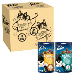 🐱🌴 FELIX Knabber Mix Original & Strandspaß 2x(8x60g) - Katzensnack Deal 🌟