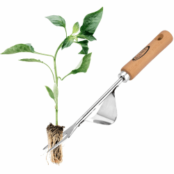 🌿🌼 ECENCE Unkrautstecher Edelstahl 🌱 Wurzeljäter mit Holzgriff