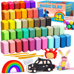 Modelliermasse-Set - 42 Farben Lufttrocknende magische Knete für Kinder 🎨🎁