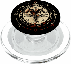 🔮🐐 Seal Of Baphomet Occult Pentagram Goat Satanic Occult PopSockets PopGrip: Ausziehbarer Sockel und Griff für Handys/Tablets 📱🖤