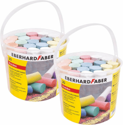 🎨 Eberhard Faber 526512 - Straßenmalkreide 20er Eimer (20er Eimer Doppelpack) 🌈