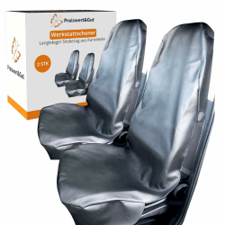 🚗🔧 Preiswert&Gut Kunstlederbezug Werkstattschoner Sitzschoner 2 STÜCK Set Sitzbezug Markenware