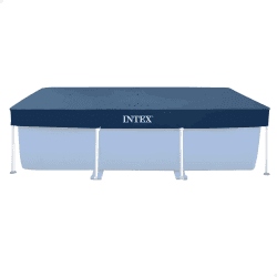 🏊 Intex 28038 - Poolabdeckung für Rechteckige Aufstellpools, PVC, Blau, 300x200 cm 🌞