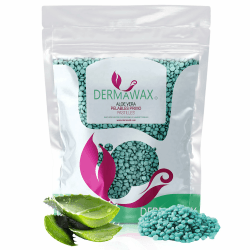 Dermawax 1 kg Heißwachs Wachsperlen Aloe Vera 🌿 Sensible Haut - Haarentfernung ohne Wachsstreifen