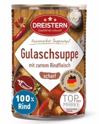 🍲😋 DREISTERN scharfe Gulaschsuppe 400g - Hausmacher Qualität! 🇩🇪