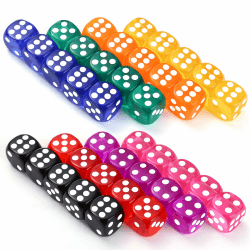 🎲 GWHOLE 40 Stück Würfel Bunt Set 6-Seitig, 14 mm - Spielwürfel Flüsterwürfel Dice Set 🎲