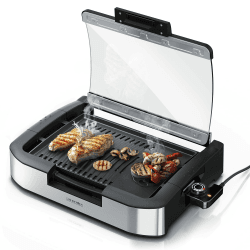 Arendo Gourmet Tischgrill Elektrogrill Edelstahl 1800W 🍖🔥