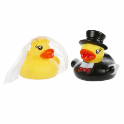 🦆🦆 Quietscheenten Badeenten Brautpaar - 2er Set Braut & Bräutigam 🤵‍♀️🤵