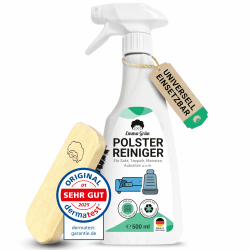 Emma Grün® Polsterreiniger für Sofa, Couch & Autositze 500ml 🛋️🚗 [inkl. Polsterbürste] - Nachhaltig & Anti Geruch