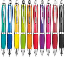 10 ergonomische Kugelschreiber Set 🌈 | Rutschfeste Griffzone | Großraumine Gehäuse | 10 Farben | Druckkugelschreiber Mehrfarbig blauschreibend