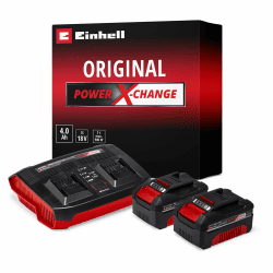🔋🔌 Original Einhell Starter Kit 2x 4,0 Ah Akkus und Twincharger Power X-Change Angebot!