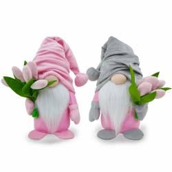 🎁 Muttertagsgeschenk - Geschenke für Mama, Mutter & Frauen - 2 Stück - Wichtel Frühlingsdeko Tulpen Geschenke Plüschpuppen Gnome Wichtel Deko