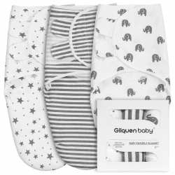 👶🛌 GLLQUEN BABY Swaddles Pucksack Baby 0-3 Monate, 100% Bio-Baumwolle