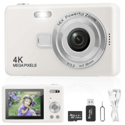 📷 Digitalkamera Fotokamera mit 64GB Karte, 1080P FHD 40MP Kinder Kamera 2.4" LCD