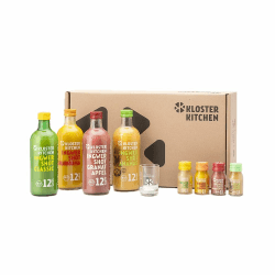 🌿 Kloster Kitchen Bio Ingwer Shot Probierset M I 4 Sorten 4x 360 ml + 4x 30 ml 🌶️🍯