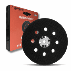 🔥 Klett Schleifteller Ø 125mm, Schwarz, Mittelhart, 8-Loch 🔥