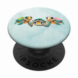 🐢 Niedliche drei Babyschildkröten PopSockets Klebender PopGrip 🌊