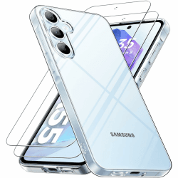 📱🛡️ Caslord Hülle für Samsung Galaxy A55 5G - 1 Handyhülle + 2 Stück Hartglas