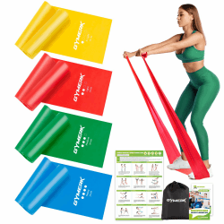 Fitnessbänder Set 4er, 1.8M/2M Fitnessband mit Widerstandsstufen 🏋️‍♂️