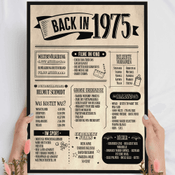 🎉 Personalisiertes Vintage Holzbild - 50. Geburtstag Geschenk 🎁