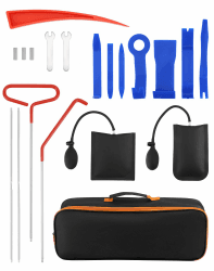 🔧🚗 QWORK® Professionelles KFZ Werkzeug Set, 17tlg Autoverbandskasten für Auto Notentriegelung und Modifikationen
