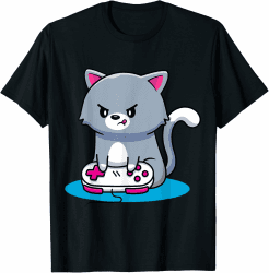 Niedliche Gaming Katze Videogame PC T-Shirt 🎮🐱