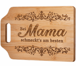 🎁 Giftasy Geschenke für Mama - Graviertes Bambus Schneidebrett