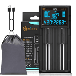 🔋 LCD-2 AA 18650 Akkuladegerät 3,7 V 1,2 V | Schnellladegerät für Li-Ion-Akkus