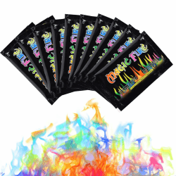 Herefun Buntes Feuerpulver Buntes Feuer, 10g x 10 Magic Fire Pulver Set