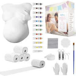 Hipsty Gipsabdruck Babybauch Set mit Gipsbinden & Acrylfarben 🌟