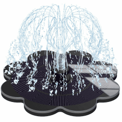 SZMP Solar Springbrunnen 2025 Neue, 2000mAh Akku 🌞 - Arbeiten an Trüben Tagen ☁️ - Solar Teichpumpe, Wasserpumpe Solar Schwimmender Fontäne Pumpe mit 8 Effekte & 4 Fixe Rohre für Garten,Vogel-Bad