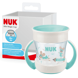 🌟 NUK Mini Magic Cup Trinklernbecher | Auslaufsicherer 360°-Trinkrand | Ab 6 Monaten | BPA-frei | 160 ml | Blaue Maus 🐭