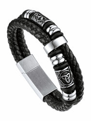 Bandmax Lederarmband Männer Personalisiertes Armband Mikrofaser-Leder 🎁