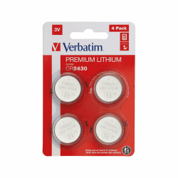 Verbatim Premium Lithium Knopfzellen CR2430 4-er Pack 3V 290mAh 🔋💡