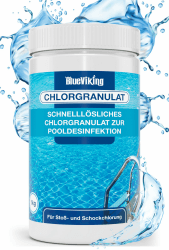Chlor Pool Granulat 1kg - Schnelle Desinfektion und kristallklares Wasser 💧