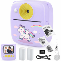 📸👦👧 Sofortbildkamera Kinder - 48MP Kinderkamera mit Druckpapier & 32 G TF Karte