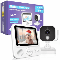 👶📹 OBVHNUA Babyphone mit Kamera 2,8 Zoll Video Babyphone 720p LCD 👶📹