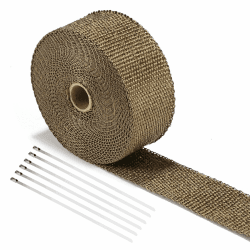 🔥 LIHAO Hitzeschutzband Basaltfaser Auspuffband 10M mit Kabelbinder 🔥