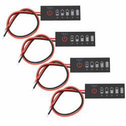 🔋🔍 4 STÜCKE Li-Ionen-Akku-Kapazitätsspannungsmesser-Tester 2S 7,4 V 15 MA