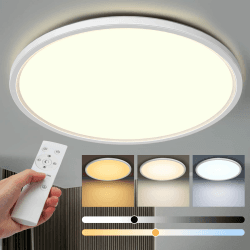 LED Deckenleuchte | Dimmbar & Ultrahell | Fernbedienung | IP54 | 3000K-6500K