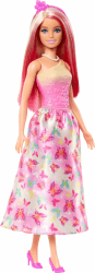 Barbie Royal-Puppe mit fantasievollen Haaren in Blond und Pink, HRR08